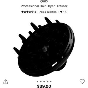 ghd professional diffuser for use with ghd air/helios (brand new)